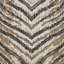 Textured fabric with chevron pattern in brown, black, and beige.