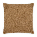Lambsy-Camel Pillow 24x24 curly textured throw pillow in warm beige tones.