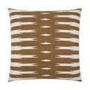 Matheson-Amber brown and white stripe woven throw Pillow 24x24
