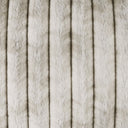 Close-up of textured light grey faux fur fabric with a subtle pattern