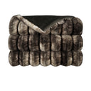 Faux Fur throw blanket on a white background