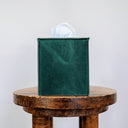 Emerald Green Leather Single Tissue Box Cover