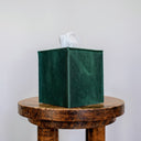 Emerald Green Leather Single Tissue Box Cover