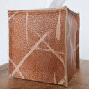 Orange Leather with Painted Strokes Single Tissue Box Cover