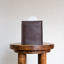 Saddle Brown Leather Single Tissue Box Cover