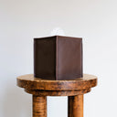 Saddle Brown Leather Single Tissue Box Cover