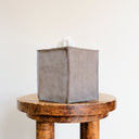 Hippopotamus Grey Leather Single Tissue Box Cover