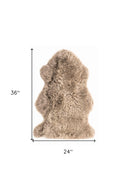 Fur rug with dimensions 36" x 24" on a white background