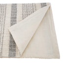 Textured fabric with a patterned edge on a white background