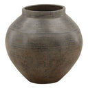 Brown ceramic vase on a white background