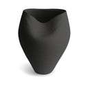 Black vase on a white background