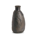 Bronze textured vase on a white background