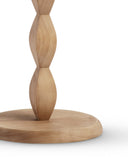 Manor Wooden floor lamp base with a spiral design on a white background