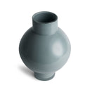 Gray Blue vase on a white background